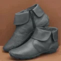 Women's Marton Boots  Spring Autumn PU Leather Ankle Boots Casual Zipper Comfort Soft Wear-Resistant Walking Footwear Mujer - Image 4