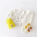 New Designer Cartoon Clothing Tracksuit Baby Boy Summer Printed Clothes T-shirt+shorts Baby Girl Casual Solid Color Sets - Image 3