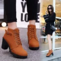 New Spring Winter Women Pumps Boots High Quality Lace-up European Ladies Shoes  High Heels Boots Fast Delivery - Image 6