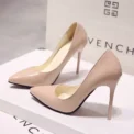 New Solid Color Pumps Women High Heel Shoes Female Fashion Patent Leather Sexy Pointed Toe Thin Heel Wedding Shoes Size 44 - Image 3