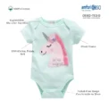 3 Pcs/set Baby Girls Rompers Unicorn Cute Print Girls Bodysuit Pink Summer Short Sleeve Jumpsuit 100% Cotton Soft Baby Clothes - Image 3