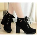 spring Winter Women Pumps Boots High Quality Lace-up European Ladies shoes PU high heels Boots Fast delivery - Image 6