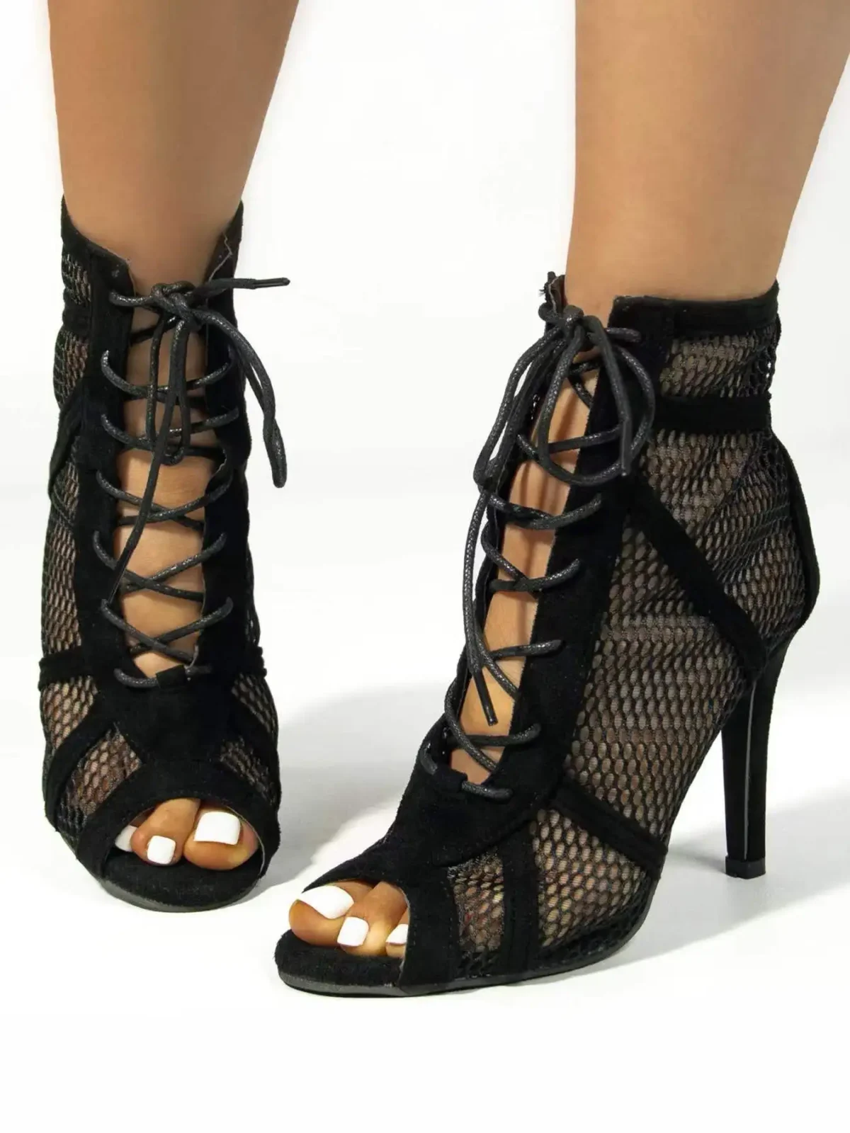 Latin Dance Shoes Women Girls Pole Ladies Dancing Shoes High Heels bd Competition White Latina Boots Party adjustable instep - Image 2