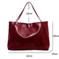 Women Tote Bag Fashion Underarm Pouch Large Capacity  Leather Shoulder Bag Retro Crossbody Bag Casual Portable BucketBags - Image 6