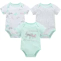 3 Pcs/set Baby Girls Rompers Unicorn Cute Print Girls Bodysuit Pink Summer Short Sleeve Jumpsuit 100% Cotton Soft Baby Clothes - Image 5