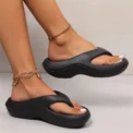 Thick Platform Eva Flip Flops For Women 2024 Summer Clip Toe Non Slip Beach Sandals Woman Comfortable Soft Sole Cloud Slippers - Image 6