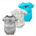 3Pcs/Lot Baby Summer Bodysuits Clothes Fashion Cotton Short Sleeves Newborn Baby Girl Boy Clothing Cute Jumpsuit Infant Outfits - Image 3