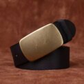 Men's Real Genuine Leather Belt Luxury Designer Brass Pin Buckle Belts Pure Cowskin Vintage Strap Male Jeans for Man - Image 4