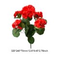 2 Pcs 12.6inch Faux Flowers Geraniums UV Resistant Nonwoven for Garden Patio Vase Table Centerpiece for Indoor Home Floral Decor - Image 6