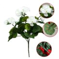 2 Pcs 12.6inch Faux Flowers Geraniums UV Resistant Nonwoven for Garden Patio Vase Table Centerpiece for Indoor Home Floral Decor - Image 4