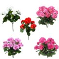 2 Pcs 12.6inch Faux Flowers Geraniums UV Resistant Nonwoven for Garden Patio Vase Table Centerpiece for Indoor Home Floral Decor - Image 2