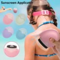 1PCS Roll on Sponge Applicator Silicone Sun Lotion Applicator Refillable Suncream Roller Applicator Portable for Outdoor Travel
