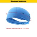 Elastic Headband Anti-slip Sweat Absorption Headdress Breathable Running Head Band for Yoga Running Biking - Image 6