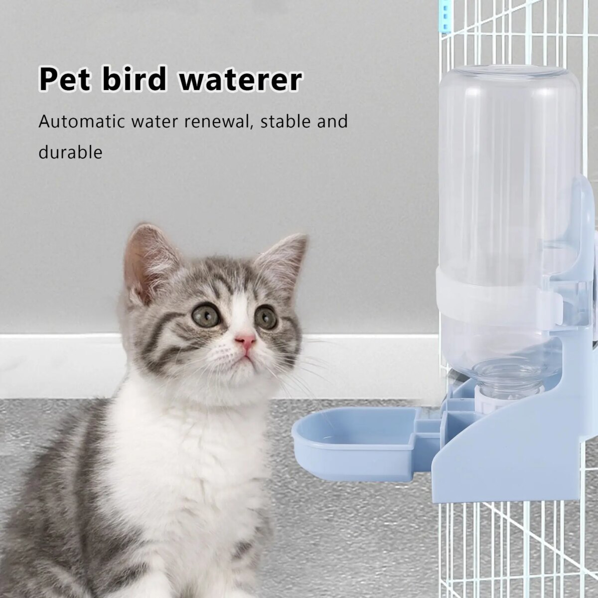 500ml Pet Parrots Birds Drinker Pigeon Rabbit Drinking Water Feeder Bowl Cat Dog Cage Hanging Water Dispenser Device - Image 2