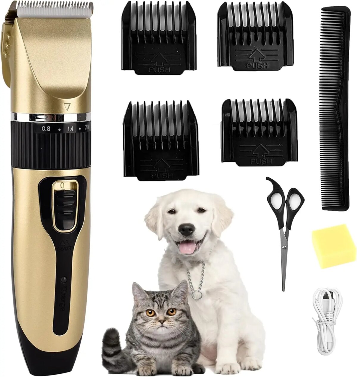 EFAN Hair Clippers, Electric Dog Clippers, Cordless Cat Trimmer Set Low Noise, Professional Pet Hair Trimmer for Dogs and Cats - Image 1