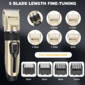 EFAN Hair Clippers, Electric Dog Clippers, Cordless Cat Trimmer Set Low Noise, Professional Pet Hair Trimmer for Dogs and Cats - Image 2