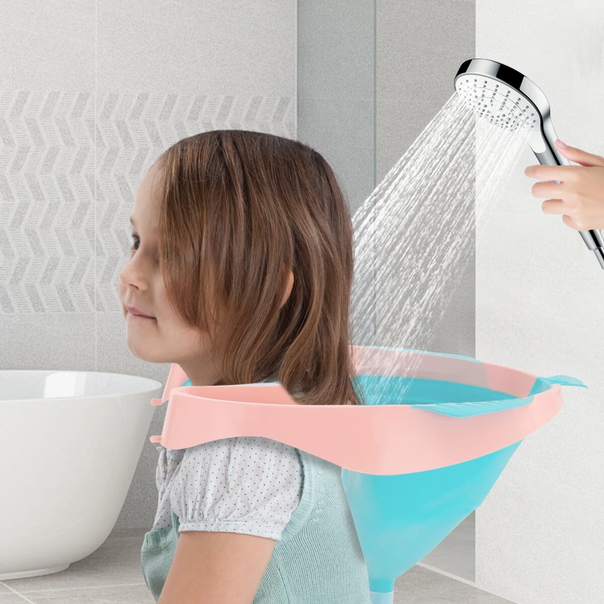 Mobile Hair Basin Universal Hair Washing Basin Portable Salon Shampoo Bowl Hairdressing Washing Sink for Adult & Child - Image 1