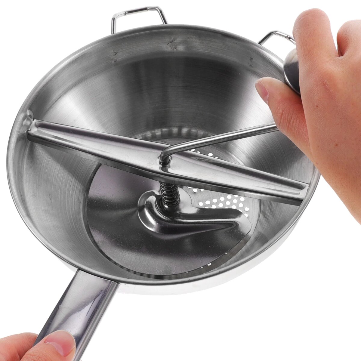 Stainless Steel Masher Large Potato Flour Mill for Home Smasher Corn Starch Ketchup Handheld Presser Ricer Cheese Baby - Image 4
