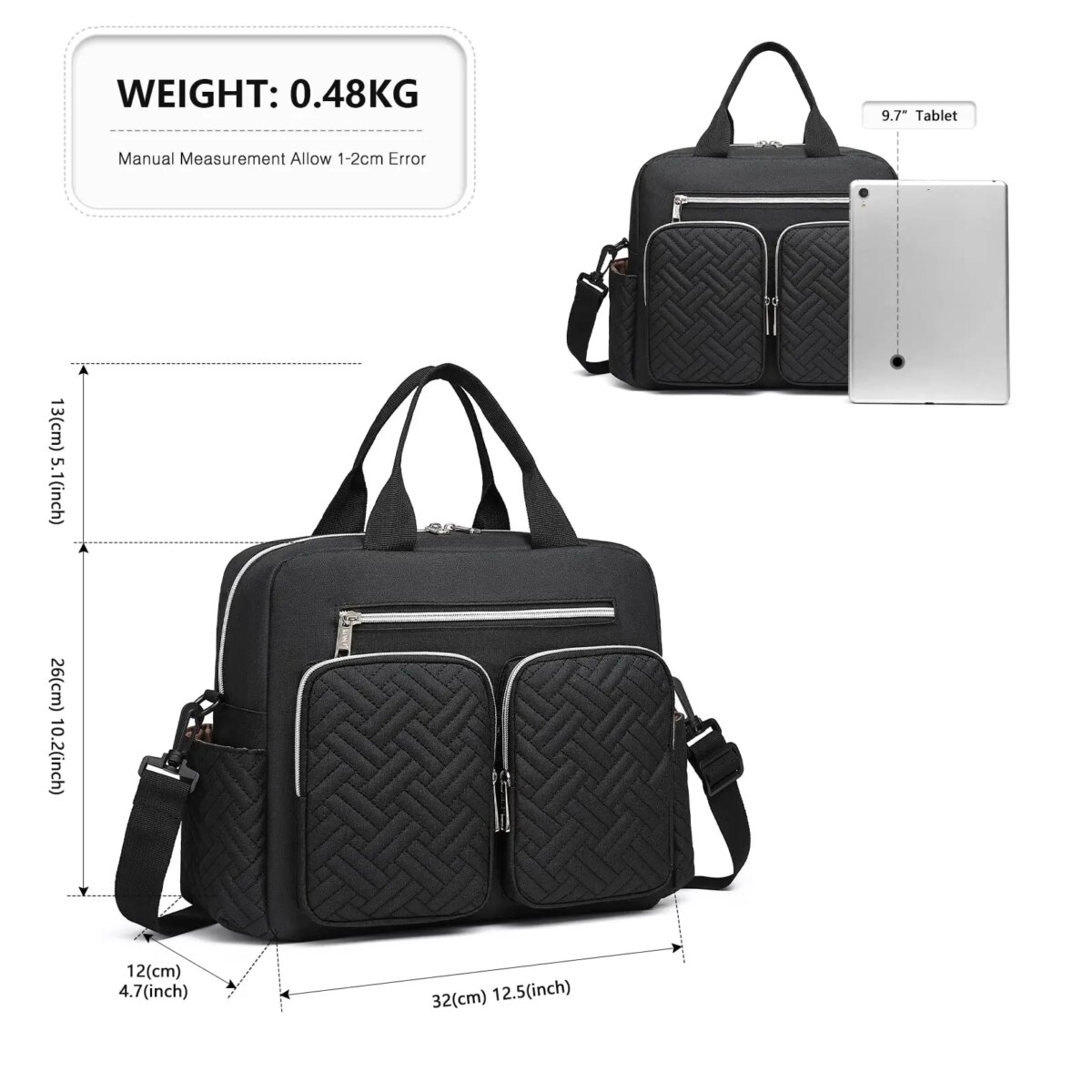 Kono Baby Changing Bag - Convertible Weekender Tote for Parents with Insulated Pockets, Diaper Messenger Bag for Travel - Image 6