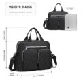 Kono Baby Changing Bag - Convertible Weekender Tote for Parents with Insulated Pockets, Diaper Messenger Bag for Travel - Image 6