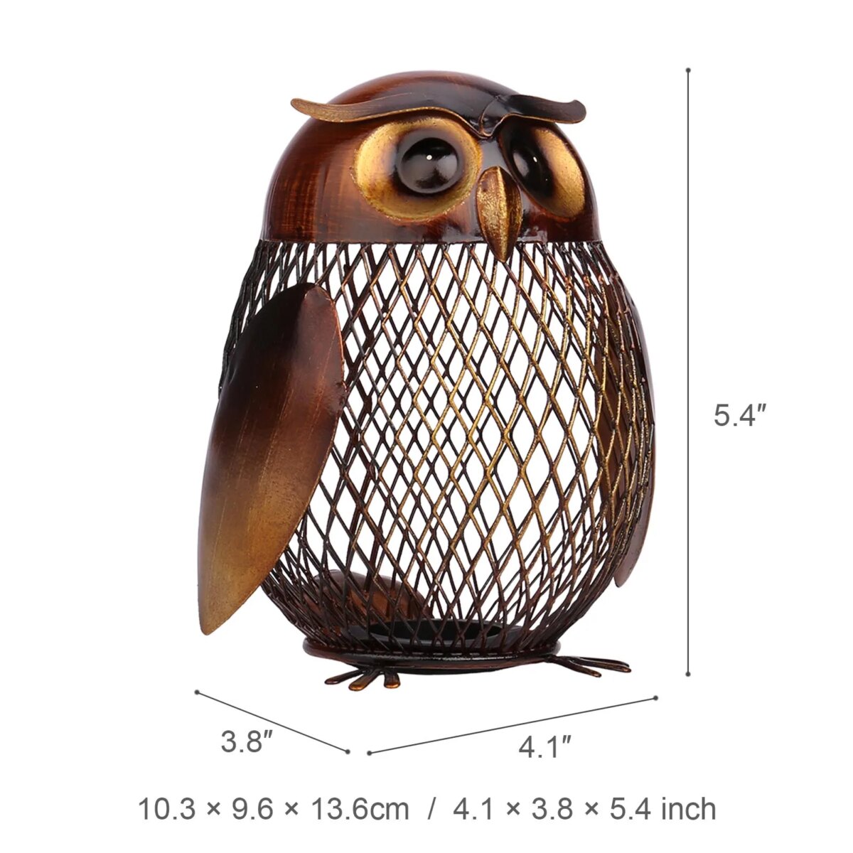 TOOARTS Owl Shaped Metal Coin Money Saving Box Money Boxes Home Decor Furnishing Articles Crafting Christmas Gift for Kids - Image 6