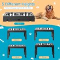 Voltsify 5-Level Adjustable Elevated Dog Feeder with 2 Bowls & Foldable ABS Stand - Image 4