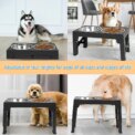 Voltsify 5-Level Adjustable Elevated Dog Feeder with 2 Bowls & Foldable ABS Stand - Image 2