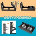 Voltsify 5-Level Adjustable Elevated Dog Feeder with 2 Bowls & Foldable ABS Stand - Image 3