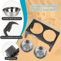 Voltsify 5-Level Adjustable Elevated Dog Feeder with 2 Bowls & Foldable ABS Stand - Image 5