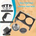 Voltsify 5-Level Adjustable Elevated Dog Feeder with 2 Bowls & Foldable ABS Stand - Image 6