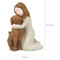 Love My Dog Figurines Statues, Dog Angel Friendship Remembrance Gifts,Sculpted Hand-Painted Figures for Dog Lovers Brown - Image 2