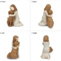 Love My Dog Figurines Statues, Dog Angel Friendship Remembrance Gifts,Sculpted Hand-Painted Figures for Dog Lovers Brown - Image 6