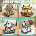 2-Tier Fruit Basket ,Fruit Bowl Holder Bread Basket Vegetable Rack, Detachable Fruit Holder for Fruit, Vegetables, Snacks - Image 5