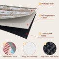 Waterproof Picnic Blanket, 200x200CM Large Beach Blanket Outdoor Picnic Mat, Beach Mat with Carrying Handle for Camping, Beach - Image 6