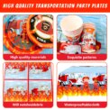Fire Truck Birthday Party Supplies,95pcs  Birthday Party Decorations for Boys-Firetruck Birthday Balloons Plates Napkins etc - Image 5