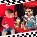 Motorcycle Cake Topper, 24 Pcs Motorcycle Cupcake Toppers/Dirtbike Cupcake Toppers + 1 Pcs Dirt Bike Cake Topper - Image 2