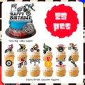 Motorcycle Cake Topper, 24 Pcs Motorcycle Cupcake Toppers/Dirtbike Cupcake Toppers + 1 Pcs Dirt Bike Cake Topper - Image 6