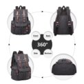 Canvas Backpack Unisex Vintage Rucksack School Bag Casual Daypack for Women Men Boys Girls Outdoor Travel Hiking Camping - Image 3