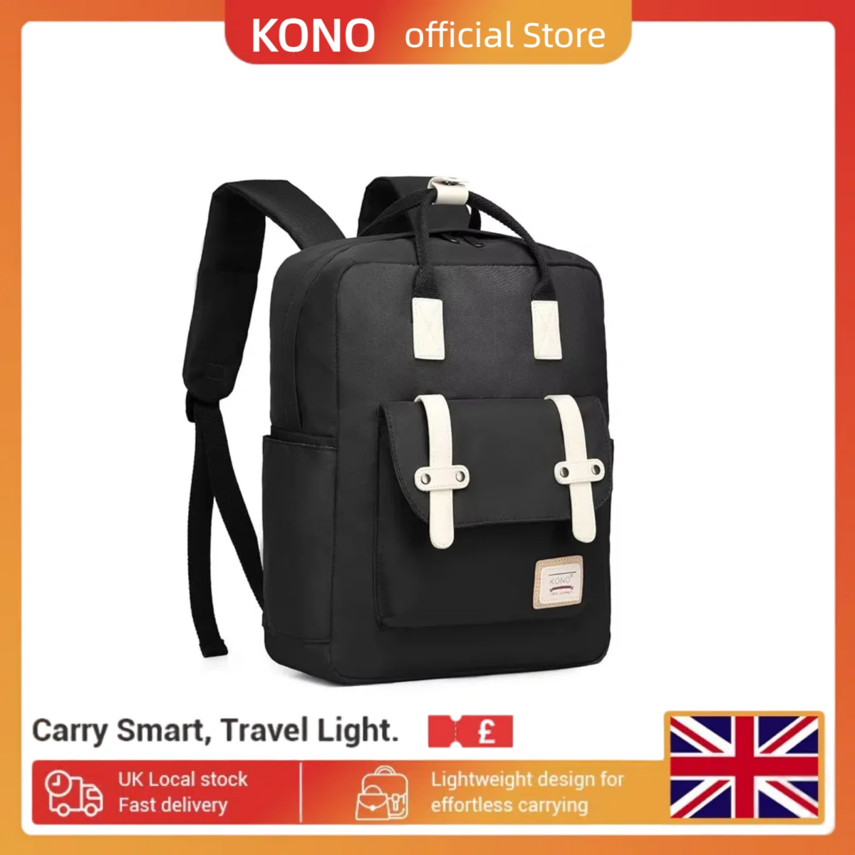 Kono School Bags for Girls Teenagers Backpack Womens Lightweight Travel Work Rucksack Casual Daypack - Image 1