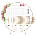 2.2M Metal Circle Stand Wedding Arche Round Balloon Arch Flower Gold Background Arch DIY Frame Birthday Party Baby Shower Decor