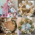 2.2M Metal Circle Stand Wedding Arche Round Balloon Arch Flower Gold Background Arch DIY Frame Birthday Party Baby Shower Decor - Image 2