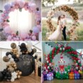 2.2M Metal Circle Stand Wedding Arche Round Balloon Arch Flower Gold Background Arch DIY Frame Birthday Party Baby Shower Decor - Image 3