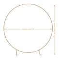2.2M Metal Circle Stand Wedding Arche Round Balloon Arch Flower Gold Background Arch DIY Frame Birthday Party Baby Shower Decor - Image 6