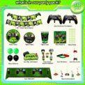 Video Game Birthday Party Decorations for Boys,132pcs Birthday Decorations&Tableware Set-Plates Cups Napkins Tablecloth Balloons - Image 6
