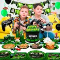 Video Game Birthday Party Decorations for Boys,132pcs Birthday Decorations&Tableware Set-Plates Cups Napkins Tablecloth Balloons - Image 4