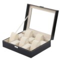 10 Grids Watch Box ,Watch Display Case Mens Watch Case With Glass Lid, Jewelry and Watch Storage Watch Organizer for Men Women - Image 3