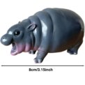 1/2pcs Moo Toy ,Moo Deng Hippo,Bouncy Pork Pygmy Hippo Statue,Hippo Resin Figurine - Image 3