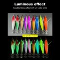 Luminous Squid Hook Cuttlefish Attracting Lure Double Hook Glow In The Dark Squid Bait Fake Octopus Bait for Octopus Squid - Image 4