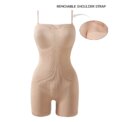 Modishion Women's Bandeau Shapewear Removable Straps One-Piece Corset Tummy Lifting Butt Shaping Seamless Boxer Tights - Image 6