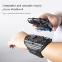 360 Degree Rotation Mobile Phone Holder Wearable Wristband Phone Case Adjustable Phone Wrist Bag Removable for Running Cycling